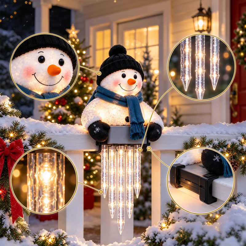 Railside Snowman as a centerpiece